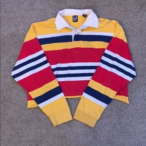 Long sleeve crop collared shirt